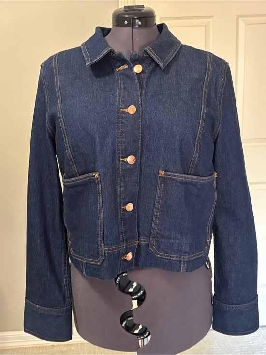LOFT Jackets & Blazers - LOFT Dark Blue Denim Jean Jacket with Front Pockets